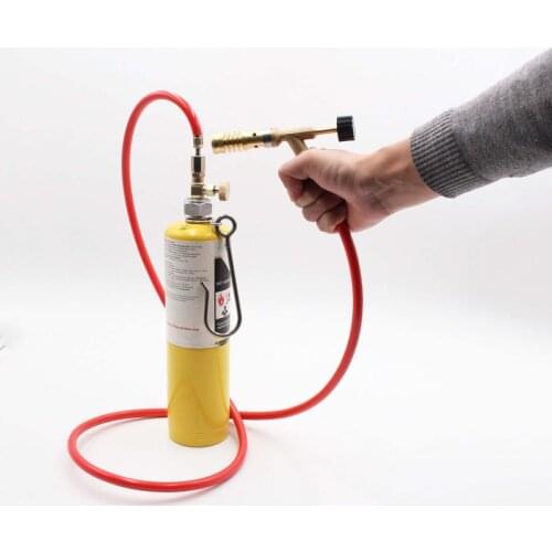 MAPP Welding Torch Oxygen-Free Welding Torch American One-Pound Propane Gas Cylinder Portable Torch With Hose US Brass structure