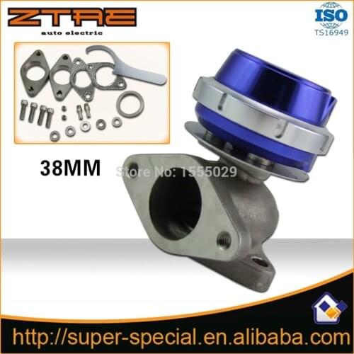 Universal Blue turbo waste gate Suitable New 38MM External Wastegate Turbo Wastegate For All Turbocharged Vehicles