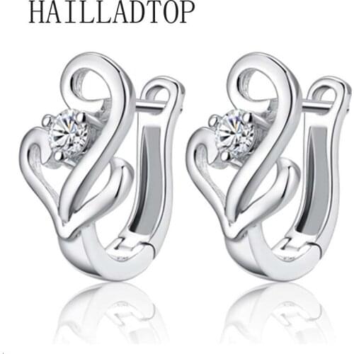 High-end Atmospheric Music Stud Earrings Silver-Plated Fashion Stud Earrings Temperament Female Ear Jewelry