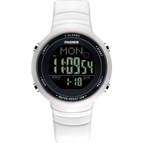 PASNEW Ladies Watches Women Led Digital Watches White Silicone Sports Electronic Wristwatches Reloj Mujer Relogio Feminino 2021