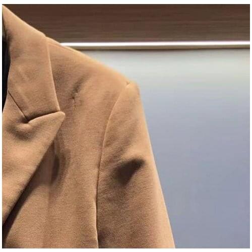 Women Coat 2020 Spring / Summer New Style Solid One Button Pocket Suit Jacket Women Blazer