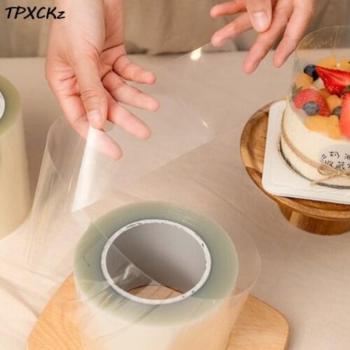 1 Roll Dessert Decoration Transparent Cake Collar Kitchen Acetate Cake Chocolate Candy Baking Surround Film Lining Ring Mold
