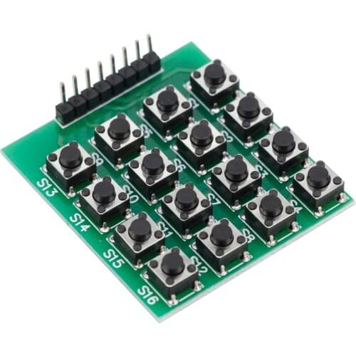1 PCS 4X4 Matrix Keyboard, Micro Switch, 16 Keys, Single-chip Computer External Expansion Keyboard Module Arduino