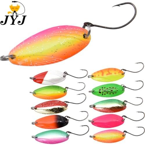 10pcs 3.2cm 4.5g fishing tackle bait fishing metal spoon lure bait for trout bass spoons,small hard sequins spinner spoon