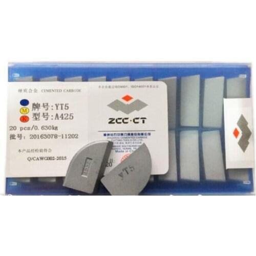 20pcs/Box A425 A425Z YT5 YW2 YW1 YT15 YT14 YG6 YG8 Carbide Brazed Inserts Welding Tips Blade Cutter