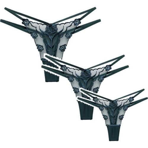 Women Sexy G-String Panties Low-Rise Lace Underwear Rose Thongs Female Underpants 2021New Fashion Hot Sale Sexy Briefs