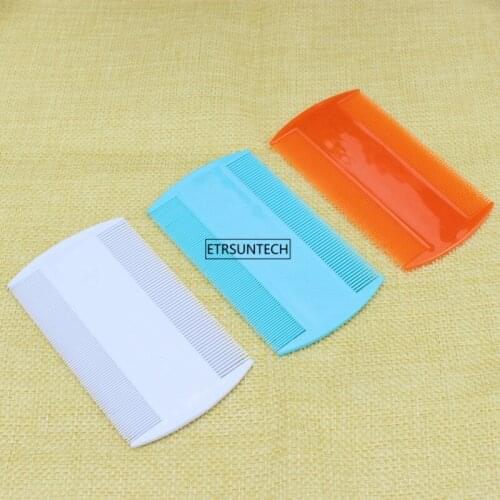 300pcs Durable Double Side Nit Combs Plastic Head Lice Comb Head Lice Removal Cat Dog Comb Random Color