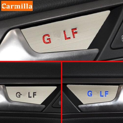 4Pcs/Set Stainless Steel Interior Car Door Handle Bowl Cover Trim Sticker for Volkswagen VW Golf 7 7.5 MK7 MK7.5 2013 - 2019