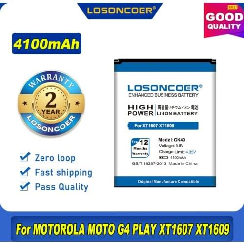 4100mAh GK40 SNN5976A MOT1609BAT M0T1609BAT Battery For MOTOROLA MOTO G4 PLAY XT1607 XT1609 XT1600,XT1670,XT1672,XT1700,XT1750