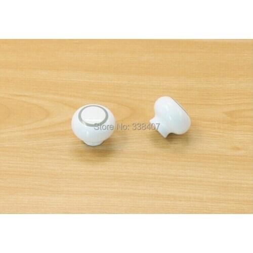 White Ceramic Drawer Pull Knobs Cabinet Hardware Knobs