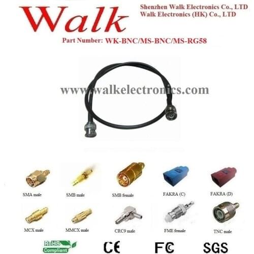 BNC male BNC male rg58 cable, BNC male rg58 cable, BNC antenna rg58 extension cable