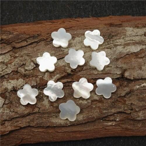 50pcs Wholesale 10mm beads genuine mop mother of pearl flower beads