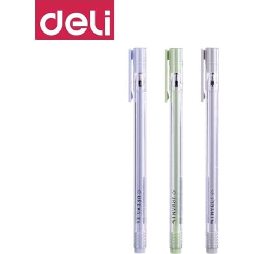 DELIA Simple Gel Pen 12 pcs 025B-02 Business Office Signature Pen 0.5mm Student with Black Carbon Bullet Water Pen Writing Tool