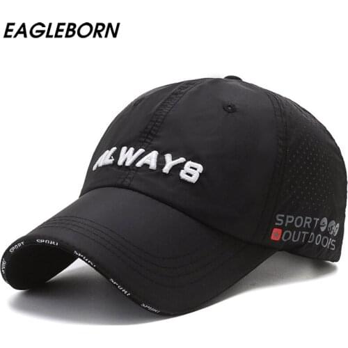 EAGLEBORN New Hat Men Summer Lightweight Baseball Cap Embroidered High Quality Men Cap Sun Shading Quick Drying Women Sports Hat