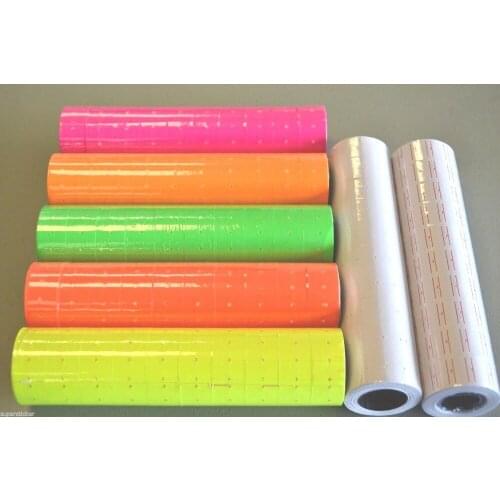 [ Fly Eagle ] 7 Colors x 10 x 500 Tags labels Refill for Motel Mx-5500 M-5500 Price Gun White