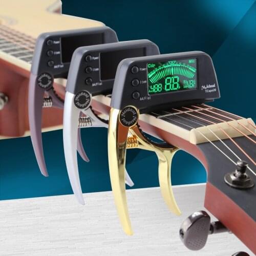 1pcs Capo For Guitar Acoustic Guitar Tuner Quick Change Key Tuner Alloy Material for Electric Guitar Bass Chromatic Guitar Tuner