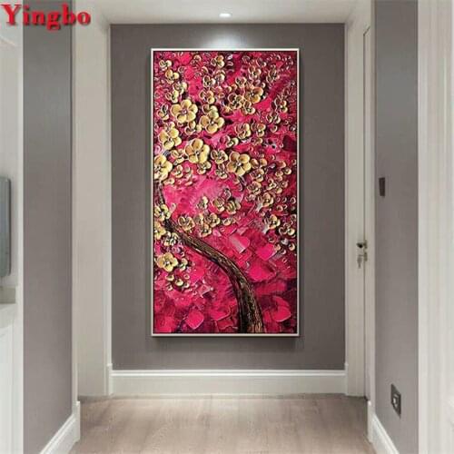 Chinese calligraphy painting Diamond Painting Abstract flower Embroidery Full Square/Round Drill 5D DIY Diamond Mosaic Decor