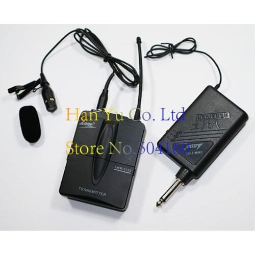 Lwm-3122 Lavalier Wireless Microphone System output 6.5 plug Cordless Lapel Mic for Musical Instrument Teaching Speech Computer