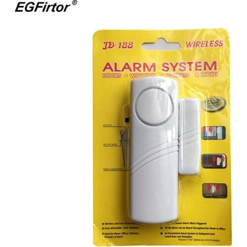 Independent Wood Door Alarm Sensor Window Detector With 90Db Buzzer Burglar Security Alarm System AAA Battery