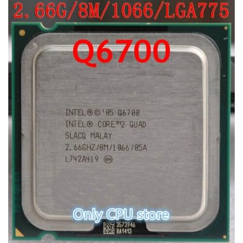 Free shipping intel Q6700 CPU Processor (2.66Ghz/ 8M /1066GHz) Socket 775 Desktop CPU