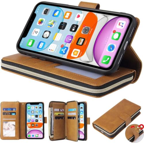 Zipper Case Luxury Leather Flip Wallet Cover For Huawei Honor 30 BMH-TN10 BMH-AN10 Case Phone Card Slot Phone Cover Bag