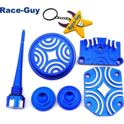 Blue CNC Aluminum Engine Dress Up Kit For 50cc 70cc 90cc 110cc 125cc Chinese Pit Dirt Motor Trail Bike Motorcycle
