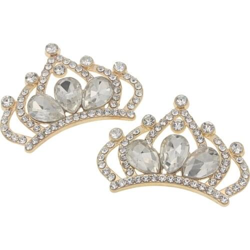 Rhinestone Buttons Decorative For Craft DIY Hairbows Flatback Embellishment Home Decoration Accessories 5pcs