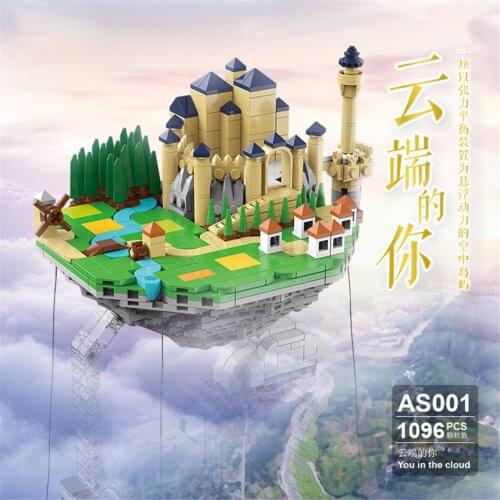 New MEOA Cloud Of You Dream Floating City In The Sky Building Blocks Decoration Anti-Gravity Island Model MOC Bricks Juguetes