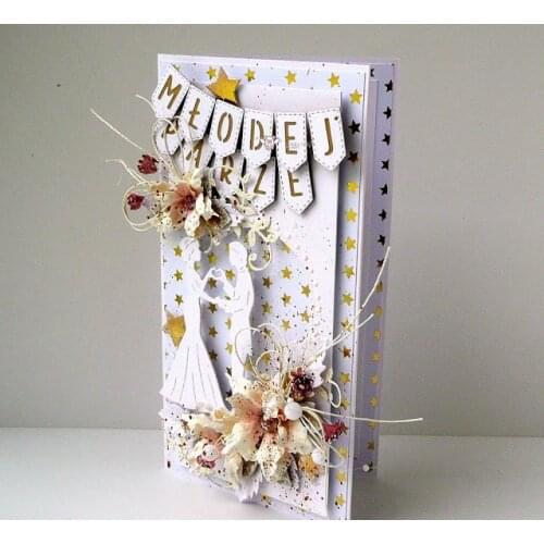 Mmao Crafts Metal Steel Cutting Dies New Banner letter decoration Stencil For DIY Scrapbooking Paper/photo Cards Embossing Dies