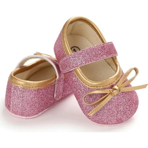 Spring Baby Girl Cotton Casual Bow Shoes First Walkers Newborn Cute Non-slip Soft Soled Walking Shoes
