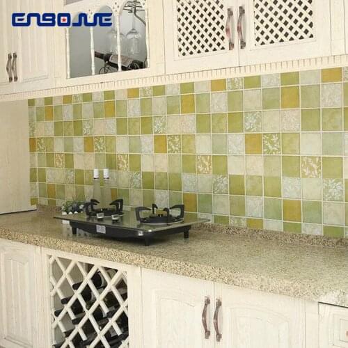 Kitchen Oilproof Stickers High Temperature Stove Waterproof Smokeproof Tile Wall Sticker Wallpaper Self Adhesive Cabinet Sticker