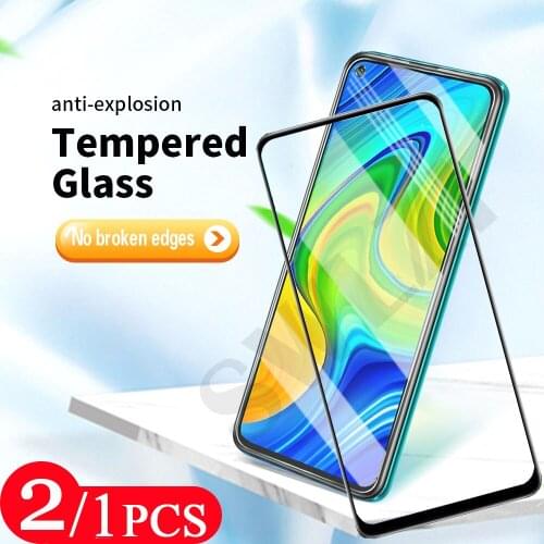2/1Pcs full cover Tempered Glass for Redmi Note 9S 9T 10 10S 10X 5G 7 7S 8 8T 9 Pro Max Phone Screen Protector Protective Film