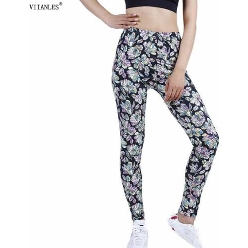 VIIANLES Hot Sell Casual Leggings Women High Waist Leggins Fitness Pants Fashion Work Out High Waist Spandex Trousers