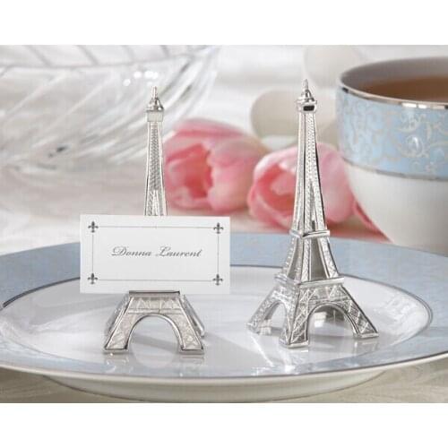 10pcs/lot Eiffel Tower Silver Place Card Holder/ Table Name Number Holder Party Decoration Supplies