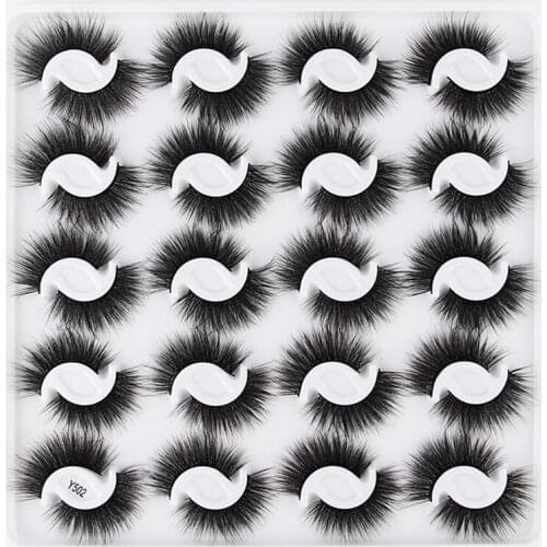 20/40/100 Pairs 3D Mink Lashes Pack Natural False Eyelashes Dramatic Volume Fake Eyelashes Extension Makeup Mink Eyelashes Bulk