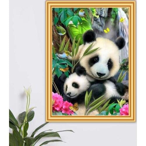 5D DIY Diamond Painting Animal Panda Cross Stitch Kit Full Square Round Drill Embroidery Diamond Mosaic Picture Home Decor Gift