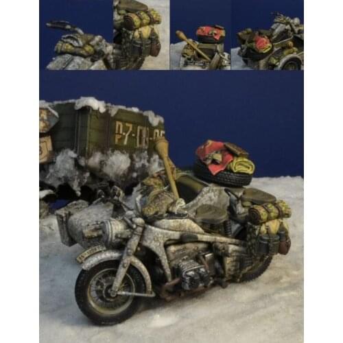1/35 Resin Figure model kits WW2 motorcycle accessories(no Motorcycle) Unassembled and unpainted