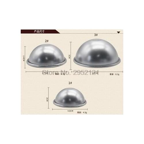 By dhl or ems 200sets 6pcs/set Bath Metal Aluminum Alloy Bath Mold 3D Ball Shape DIY Bathing Tool Accessories Creative Mold new