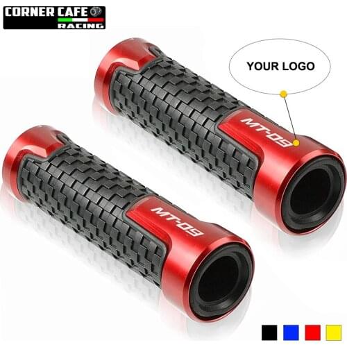 For YAMAHA MT07 FZ07 MT09 FZ09 Tracer 900 XSR700 XSR900 Handle Bar Grip Grab Anti Slide 3D Custom Logo Brake Clutch 7/8 22mm