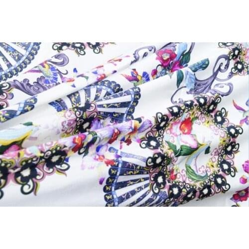 Stretch silk satin dress design 19 momme width silk printing fabric sale 108 Natural environmental protection material