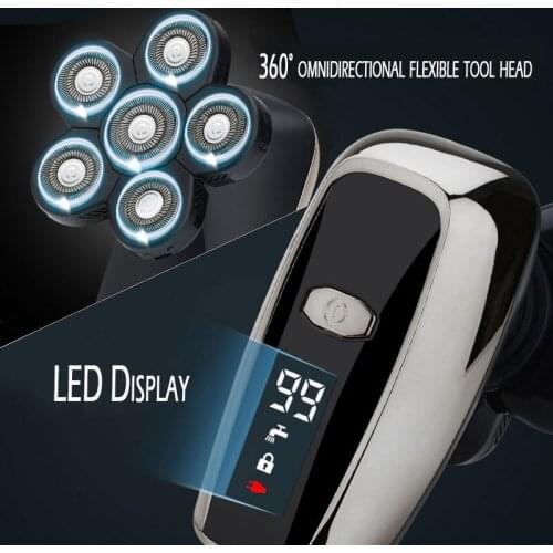Grooming facial 6 blade electric shaver for men wet and dry washable electric razor beard rechargeable machine shaving tool