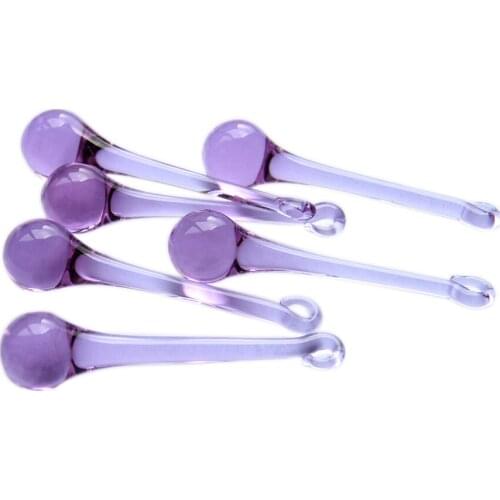 14pcs/lot, Lilac 16x60mm Crystal Glass Chandelier Raindrop Parts Pendant For Hanging Chandelier Parts