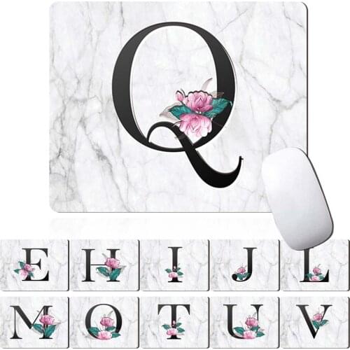 25x21CM Gaming Mouse Pad PU Leather Print Pattern Table Mat Keyboard Mouse Pad Small Size Universal