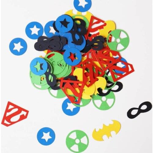 Customize superhero Inspired Confettis birthday Table decor baby shower Scrapbook Embellishments scatters party decoartions