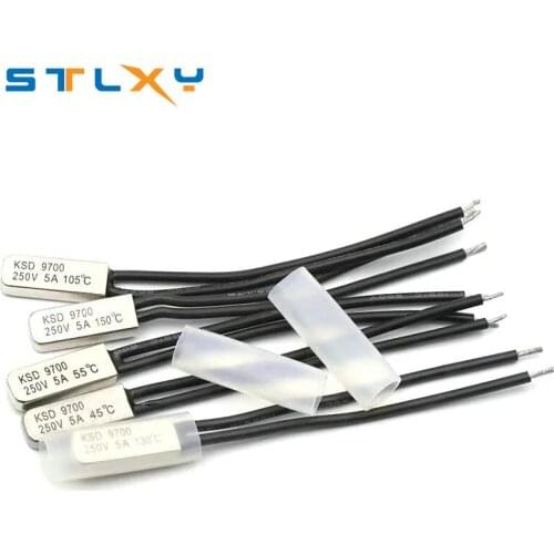 KSD9700 250V 5A 40~105 Degree Bimetal Disc Temperature Switch Normal Close Closed Thermostat Thermal Protector