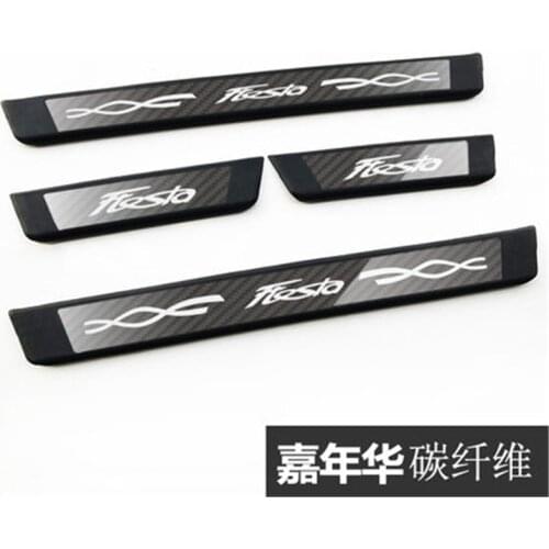 Stainless steel Scuff Plate/Door Sill Plate Door Sill Welcome Pedal for Ford Fiesta 2009 - 2015 Car Styling
