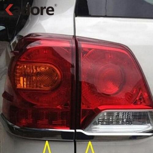 For Toyota Land Cruiser FJ200 2012 2013 2014 2015 ABS Chrome Rear Back Light Lamp Cover Trim Tail Light Sticker Frame Car-Covers