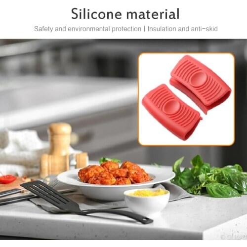 Anti-Hot Gloves Kitchen Accessories Multi-Color Kitchen Silicone Insulated Oven Gloves Casserole Ear Pot Holder Handle Cocina