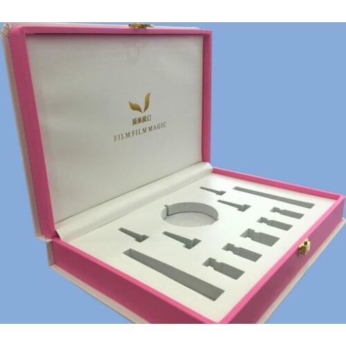 LOW MOQ NO MINIMUM custom made magnetic closure flat pack self fold macaroon gift boxes ---PX10650