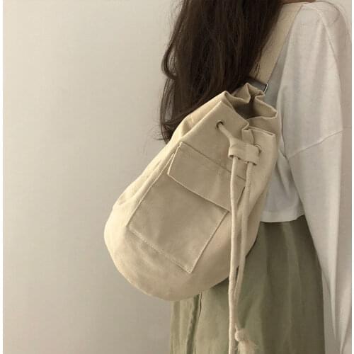 2021 New Female Crossbody Bags For Women Casual Tote Purses Large Capacity Canvas Girl Shoulder Bucket Bag